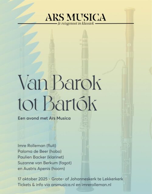 'van Barok tot Bartók' 17 oktober 2025 - Lekkerkerk